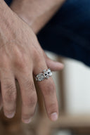Cryptic Skull Men’s Silver Ring