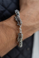 Dragon Weave Men’s Silver Bracelet