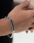 Monolith Black Men’s Silver Bracelet