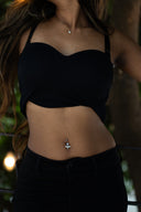 Gabrielle Angel Silver Belly Button Ring