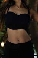 Gabrielle Angel Silver Belly Button Ring