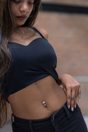 Elektra Floral Silver Belly Button Ring