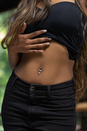 Mercura Butterfly Silver Belly Button Ring Parman