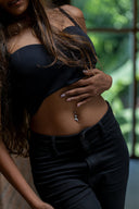 Oceana Dolphin Silver Belly Button Ring