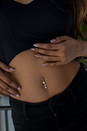 Ophelia Luxury Silver Belly Button Ring