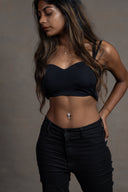 Cressida Floral Silver Belly Button Ring