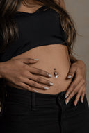 Aphrodite Cupid-Heart Silver Belly Button Ring