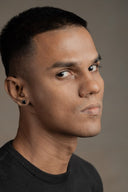 Imperium Black Men’s Silver Earrings (Round)