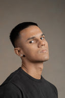 Pantheon White Men’s Silver Earrings (Square)