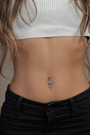 Gaia Heart Silver Belly Button Ring
