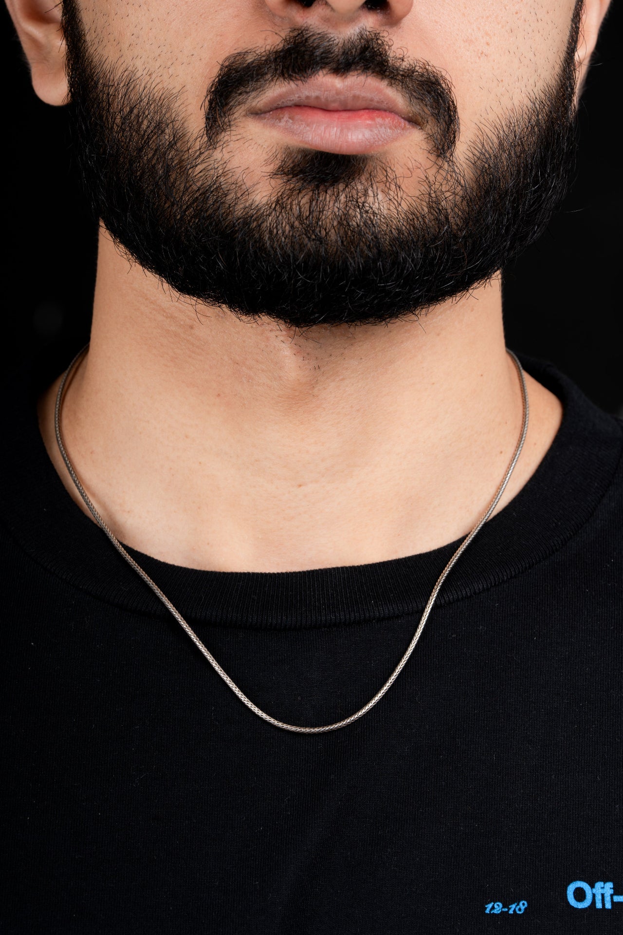silver neck chain for men