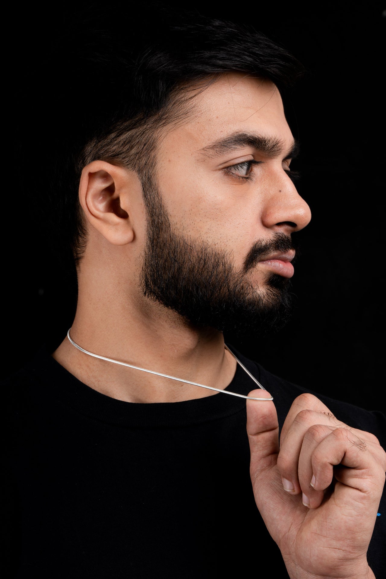 silver neck chain for men
