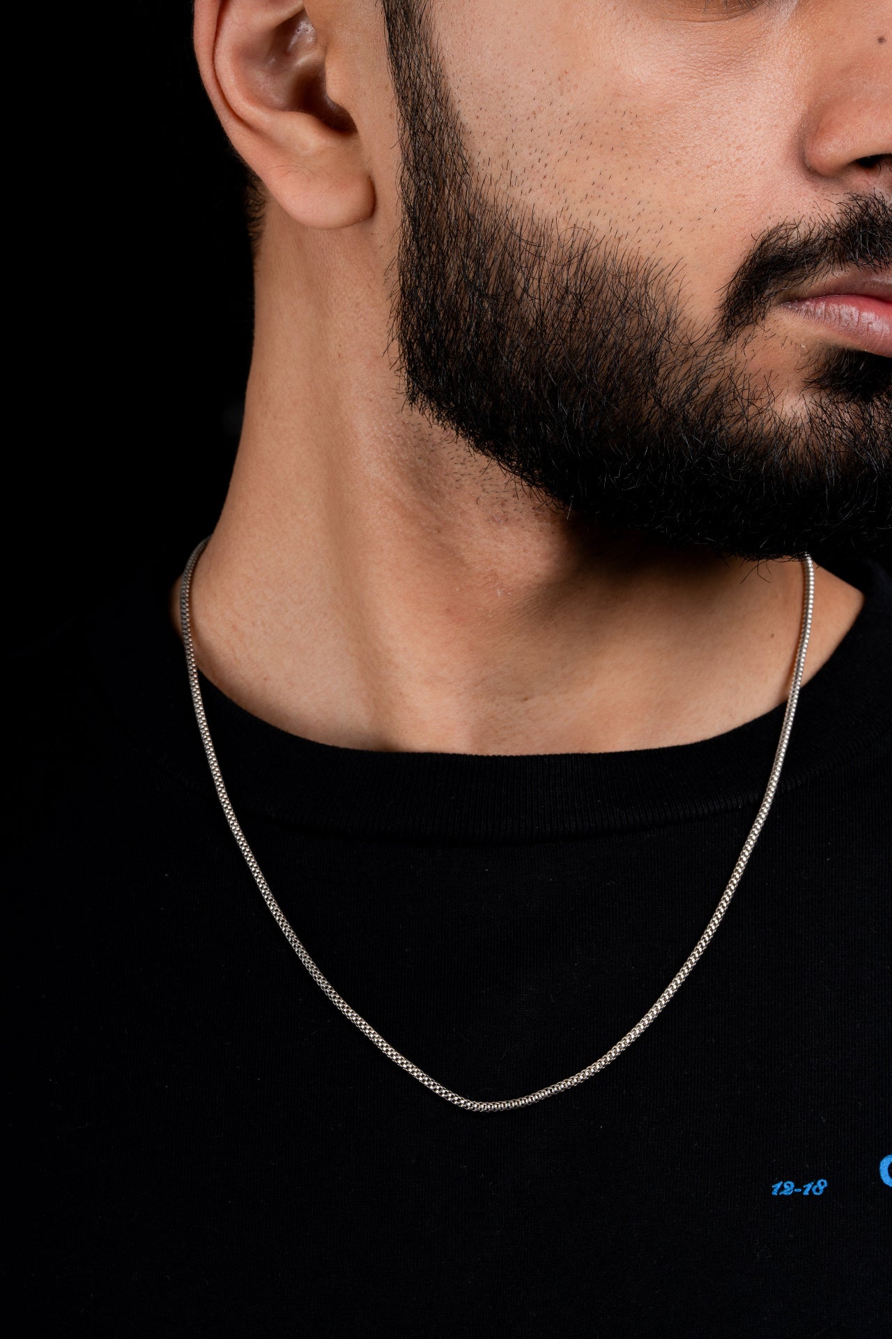 silver neck chain for men