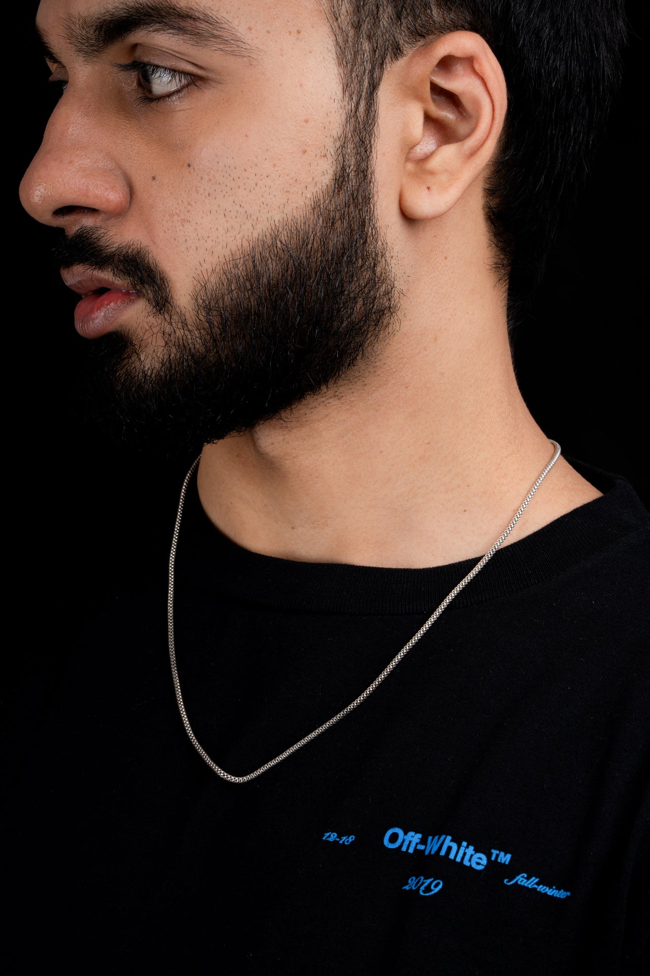 silver neck chain for men