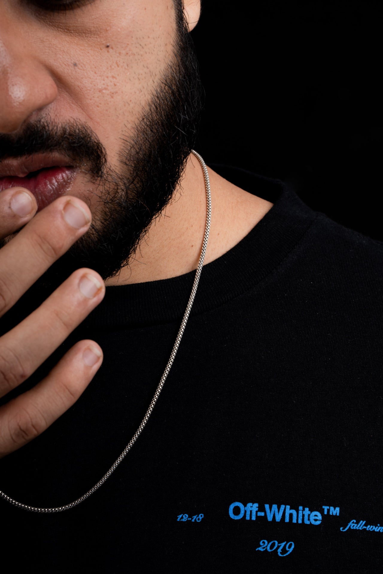 silver neck chain for men