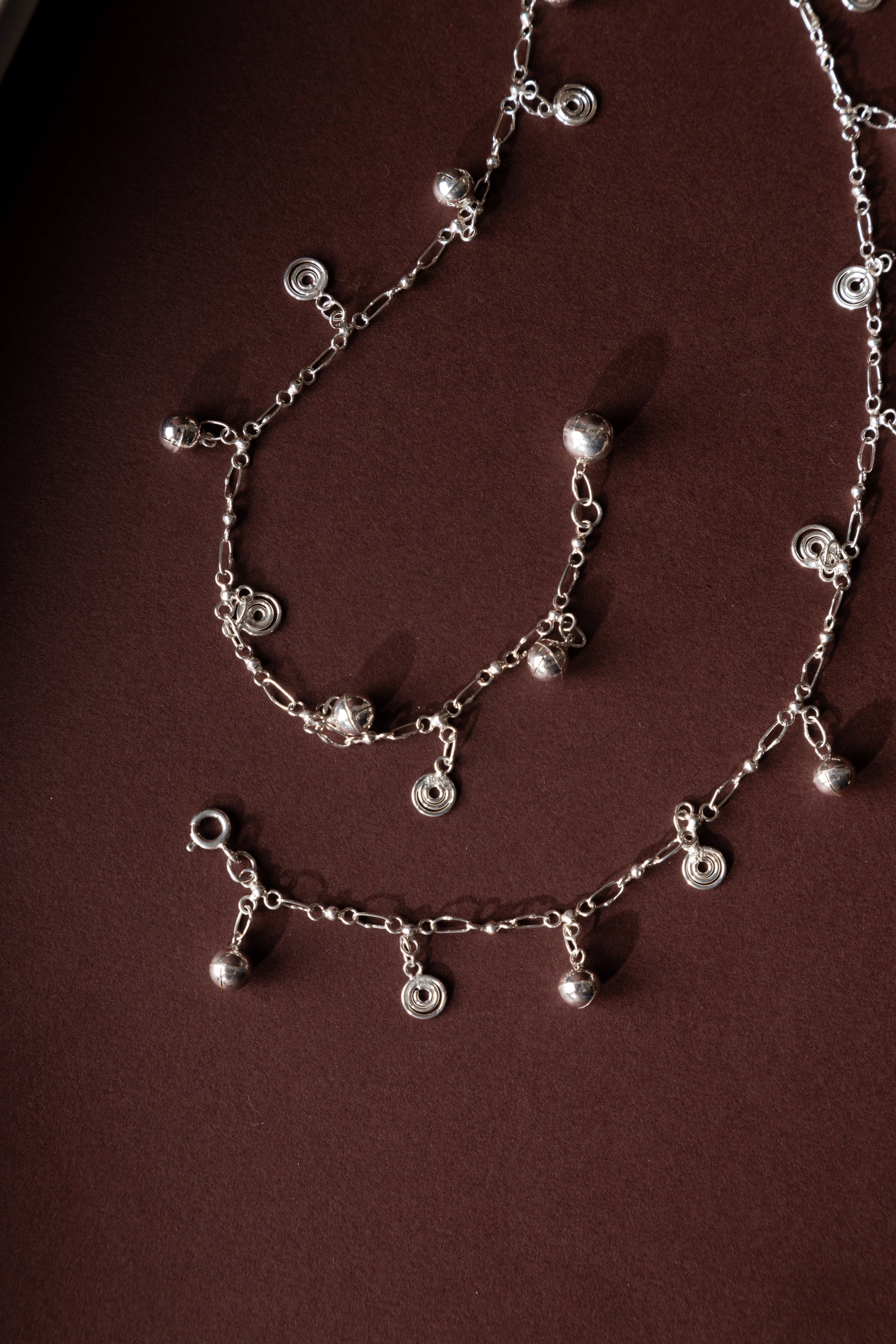 Neysa Silver Anklet