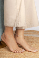 Eta Silver Anklet