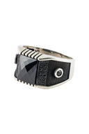 Hexgate Black Men’s Silver Ring