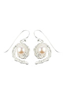 Tiara Pearl Silver Earrings Parman