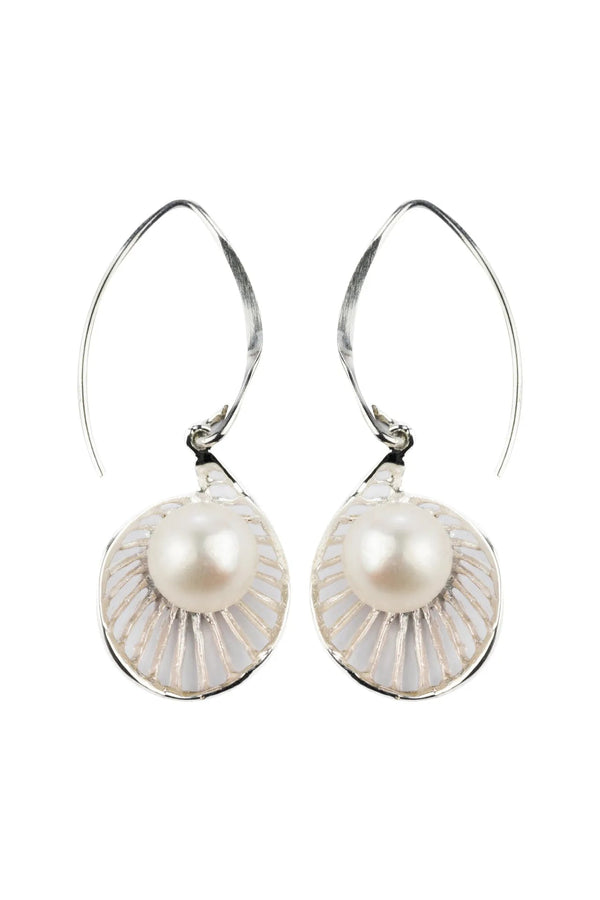Ava Pearl Silver Earrings Parman