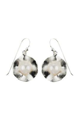 Loretta Pearl Silver Earrings Parman