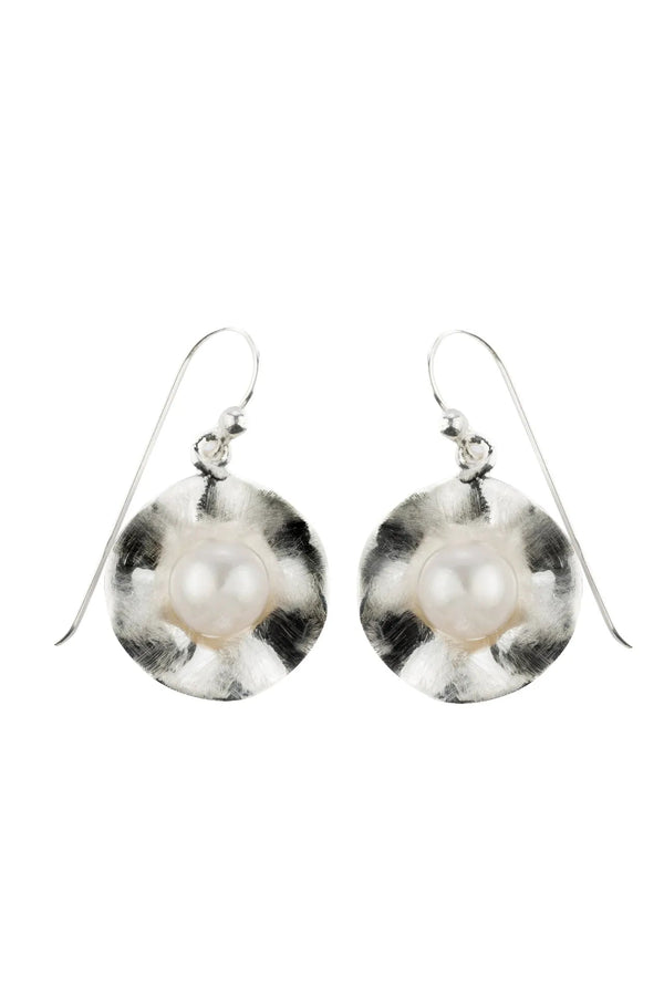 Loretta Pearl Silver Earrings Parman