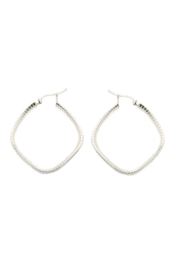 Melanie Hoop Silver Earrings