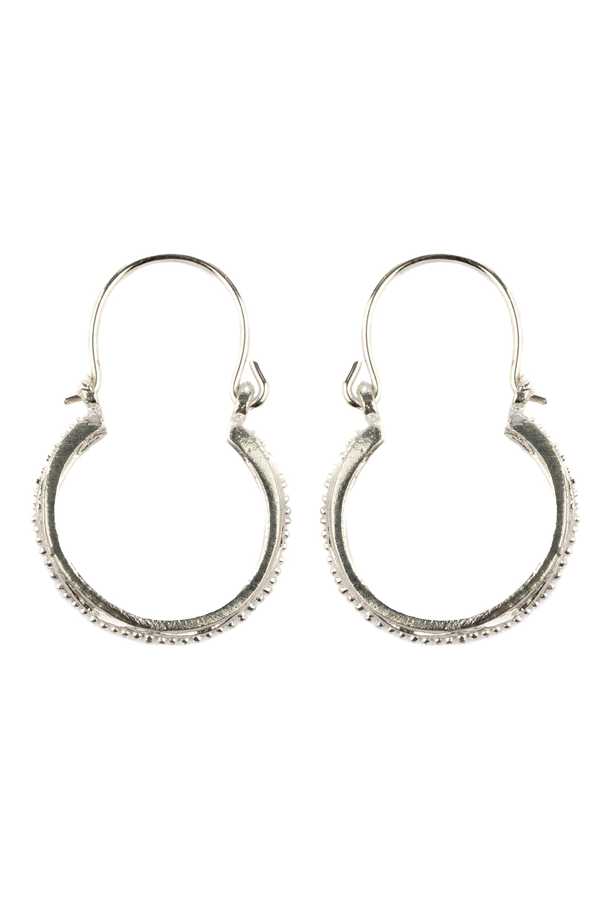 Lucia Crescent Silver Earrings