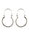 Lucia Crescent Silver Earrings