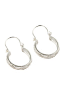 Lucia Crescent Silver Earrings