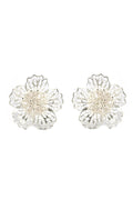 Selena Floral Silver Earrings Parman