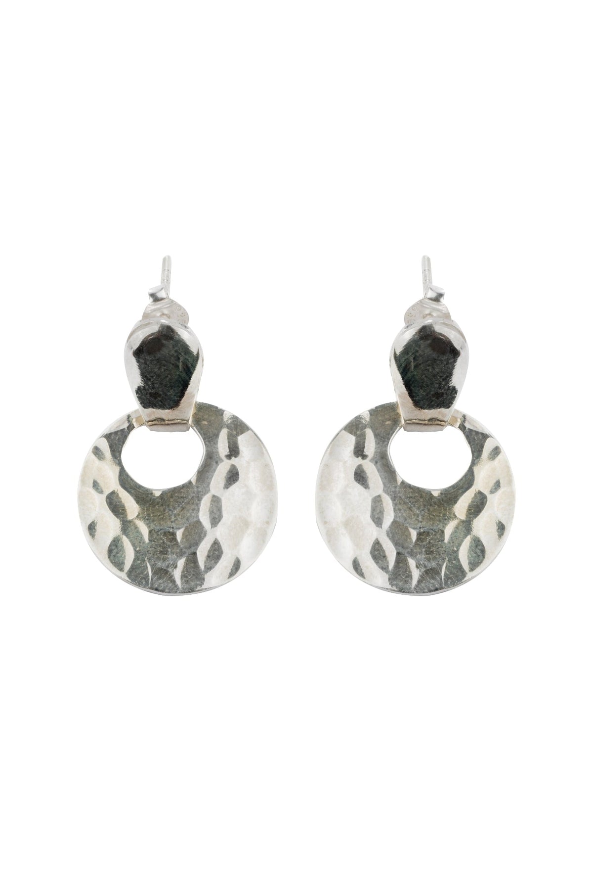 Aqua Luna Silver Earrings Parman