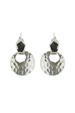 Aqua Luna Silver Earrings Parman
