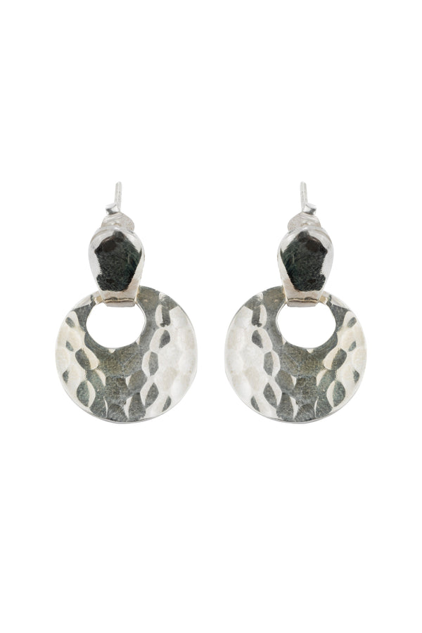 Aqua Luna Silver Earrings