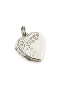 Flora Heart-Shaped Silver Pendant