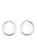 Geneva Hoop Silver Earrings