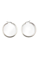 Geneva Hoop Silver Earrings Parman