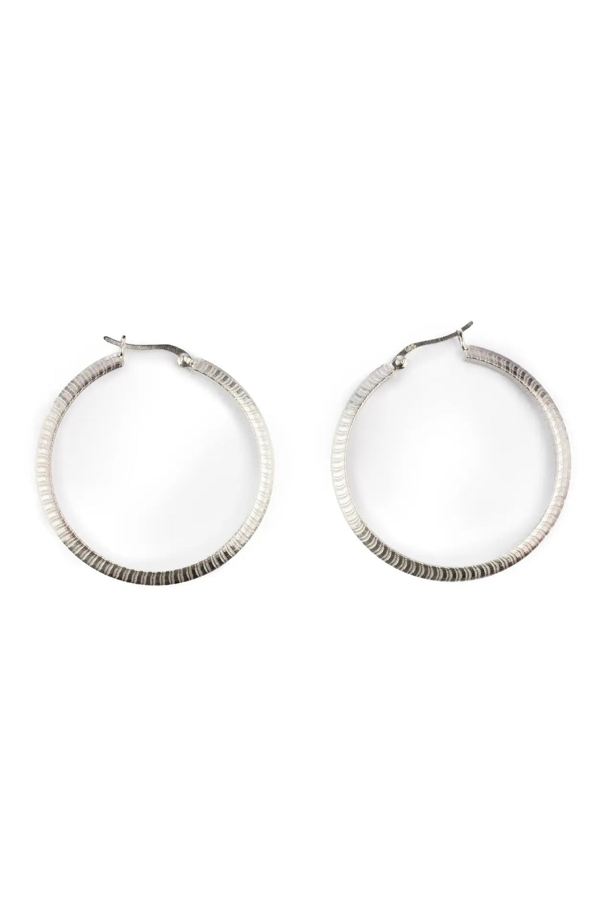 Geneva Hoop Silver Earrings Parman