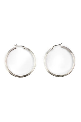 Geneva Hoop Silver Earrings Parman