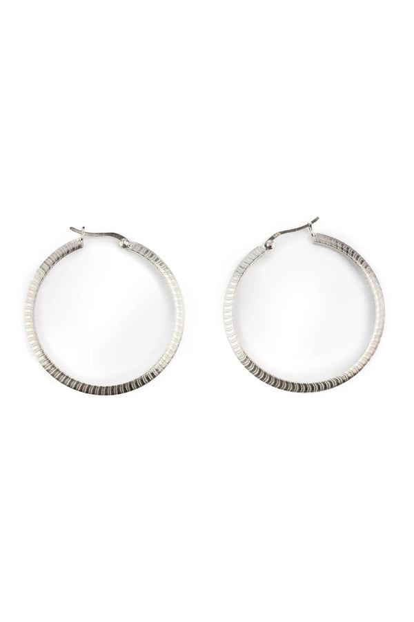 Geneva Hoop Silver Earrings Parman