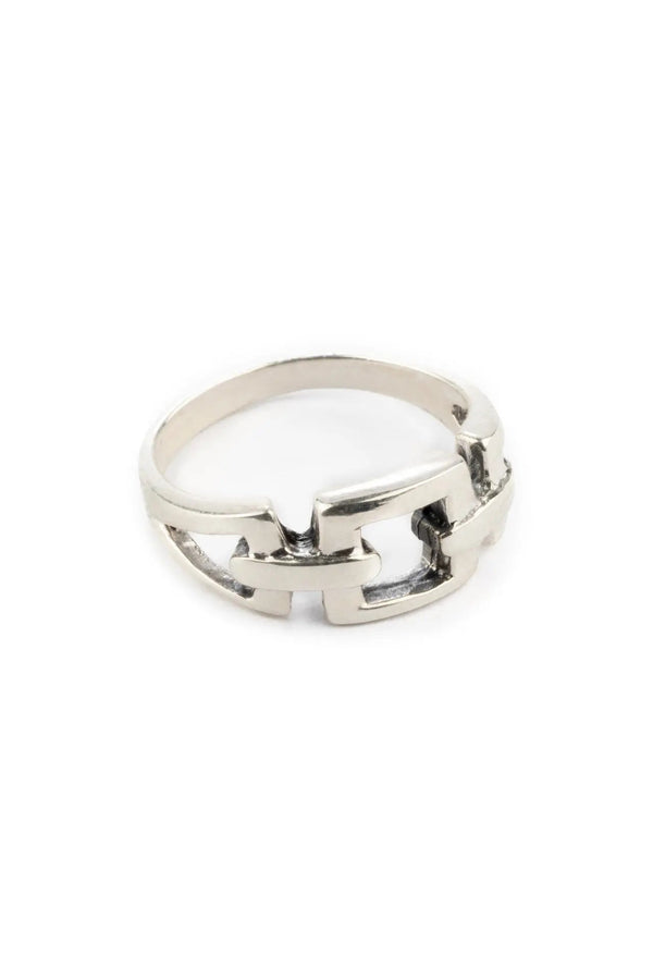 Olga Buckle Silver Ring Parman