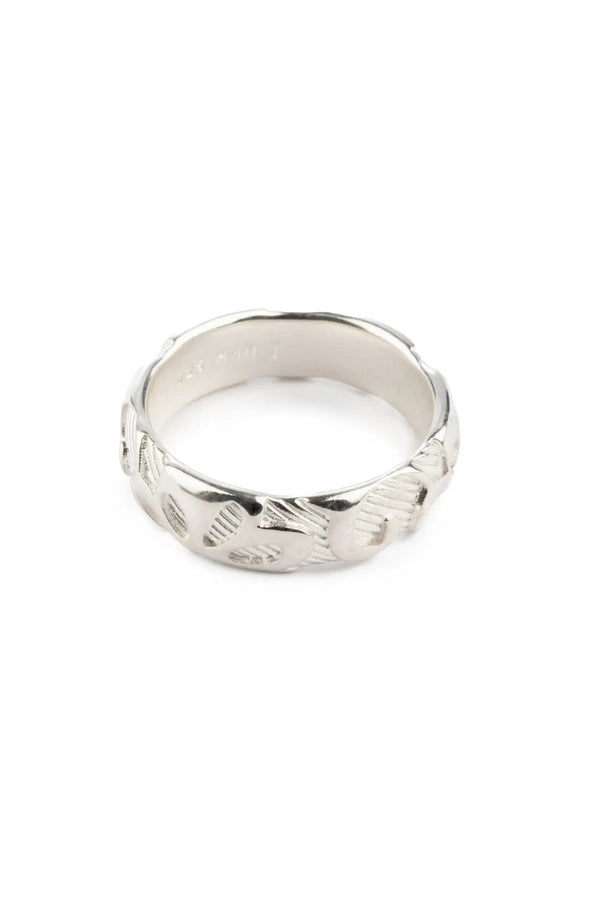 Phoebe Leaf Indent Silver Ring Parman