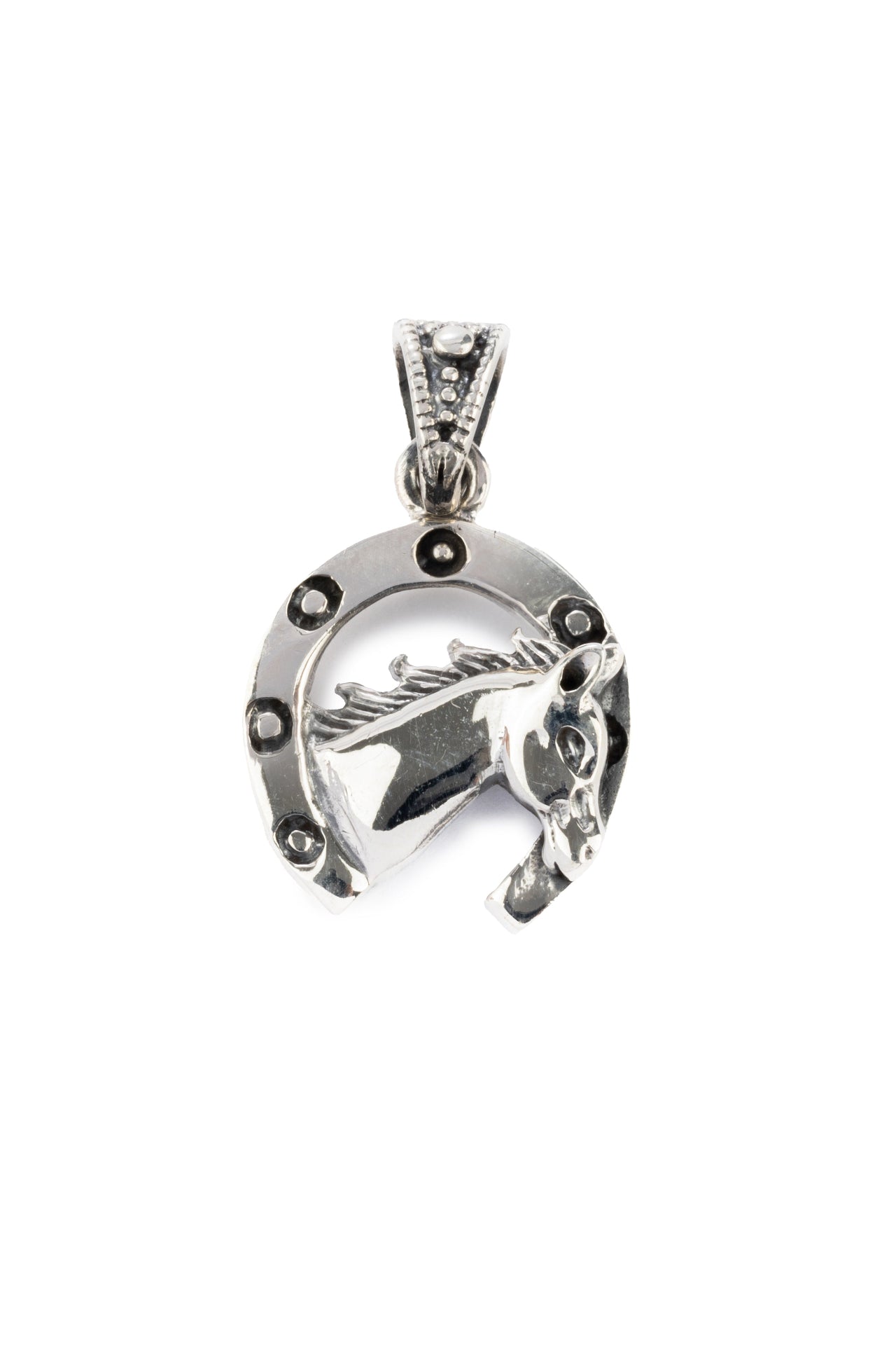 Kaia Horse Shoe Silver Pendant – Parman