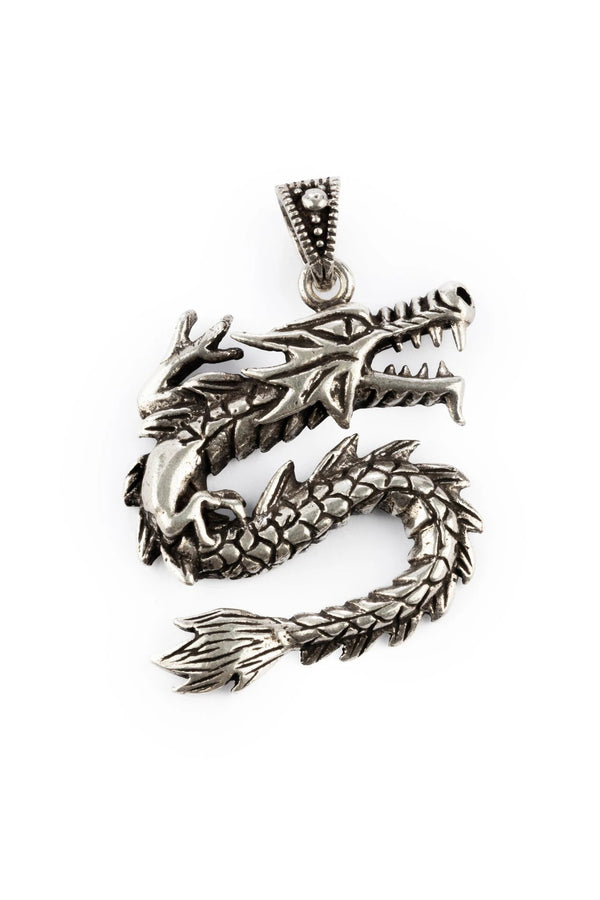 Azazel Dragon Silver Pendant Parman