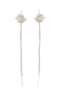 Snowflake Whisper Silver Threader Earrings