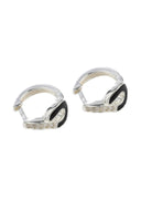 Alegra Black Eclipse Silver Earrings Parman