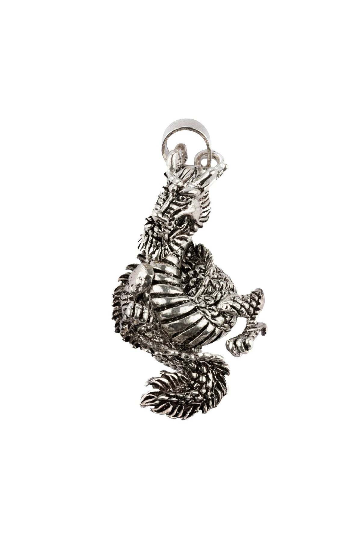 Chinese Dragon Silver Pendant Parman