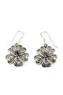 Urumi Floral Silver Earrings