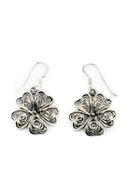 Urumi Floral Silver Earrings Parman