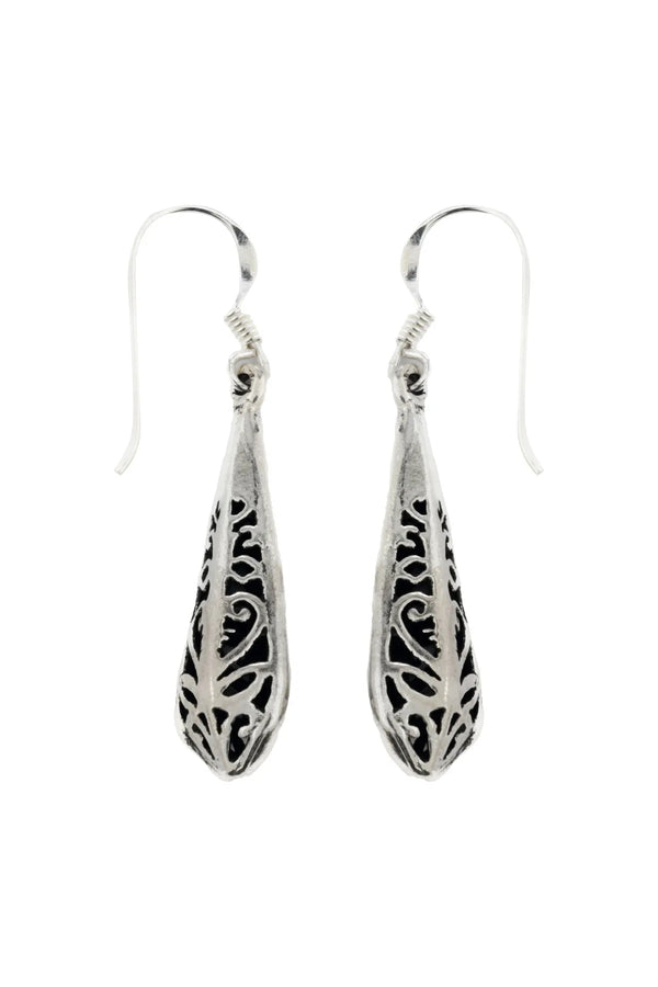 Zara Leaf Silver Earrings Parman